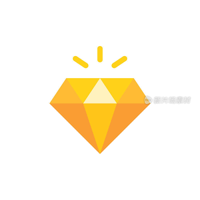 Diamond Flat Icon. Pixel Perfect. For Mobile and Web.